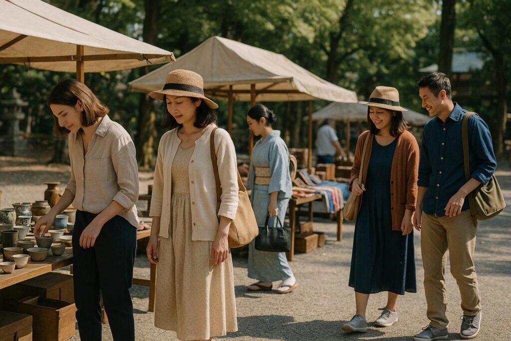 骨董市服装について