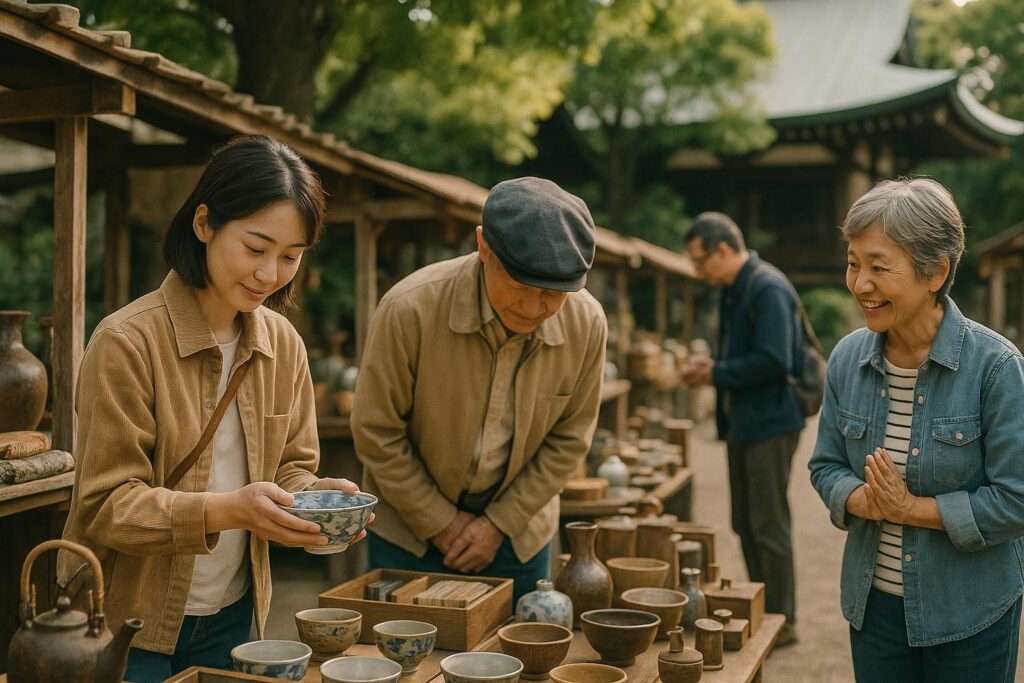 骨董市目利き