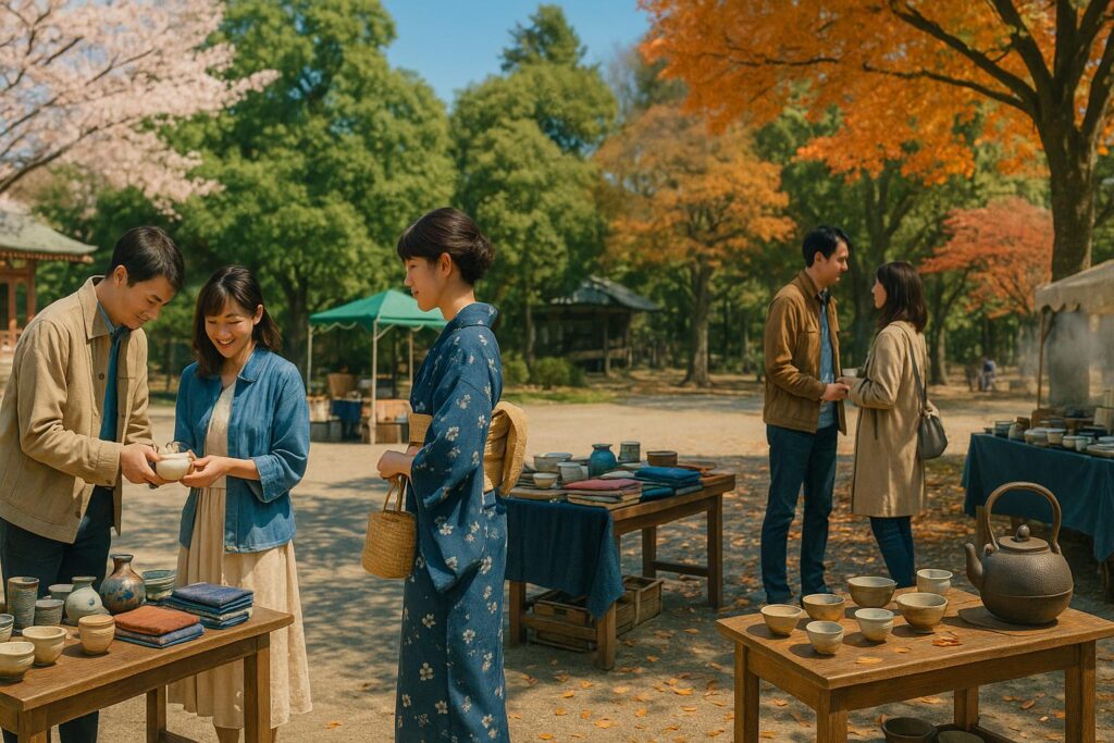 骨董市季節は巡る