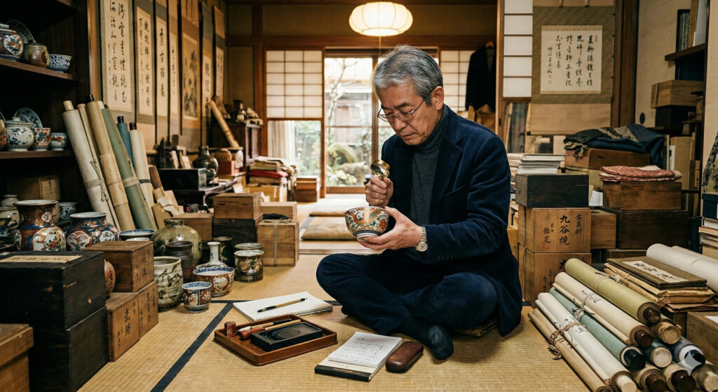 専門家の九谷焼鑑定。