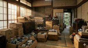 遺品整理の乱雑さ